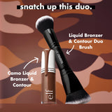 e.l.f. Liquid Bronzer Contour Duo Brush Dual-Ended Synthetic Vegan 100% Cruelty-Free