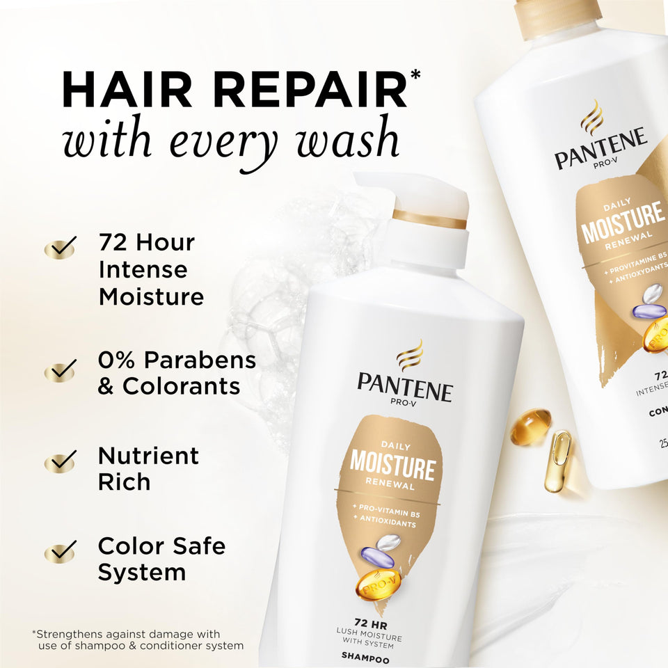 Pantene Daily Moisture Renewal Hair Care Set for Soft Smooth and Healthy Looking Hair All Types