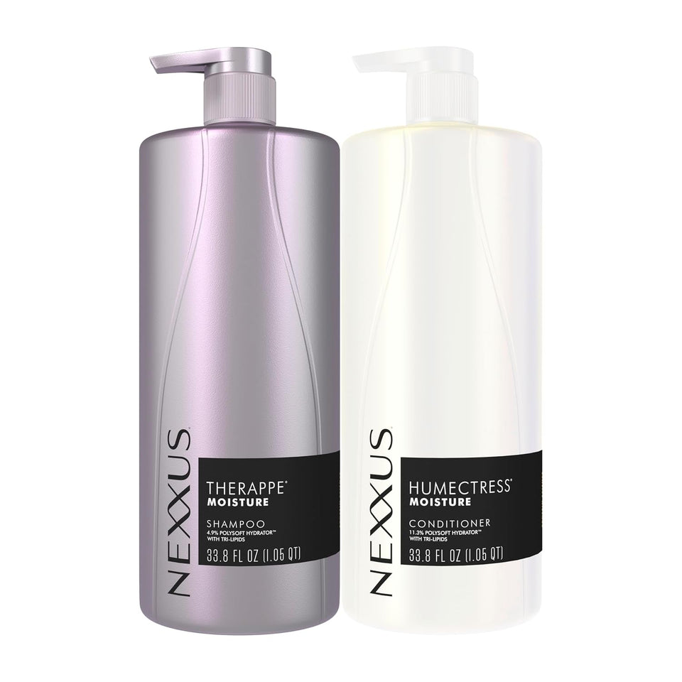 Nexxus Therappe Shampoo and Humectress Conditioner Set for Dry Hair with Caviar Complex and Elastin Protein