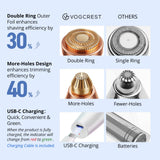 VG VOGCREST Facial Hair Remover and Eyebrow Shaver with Rechargeable LED Precision Trimmer