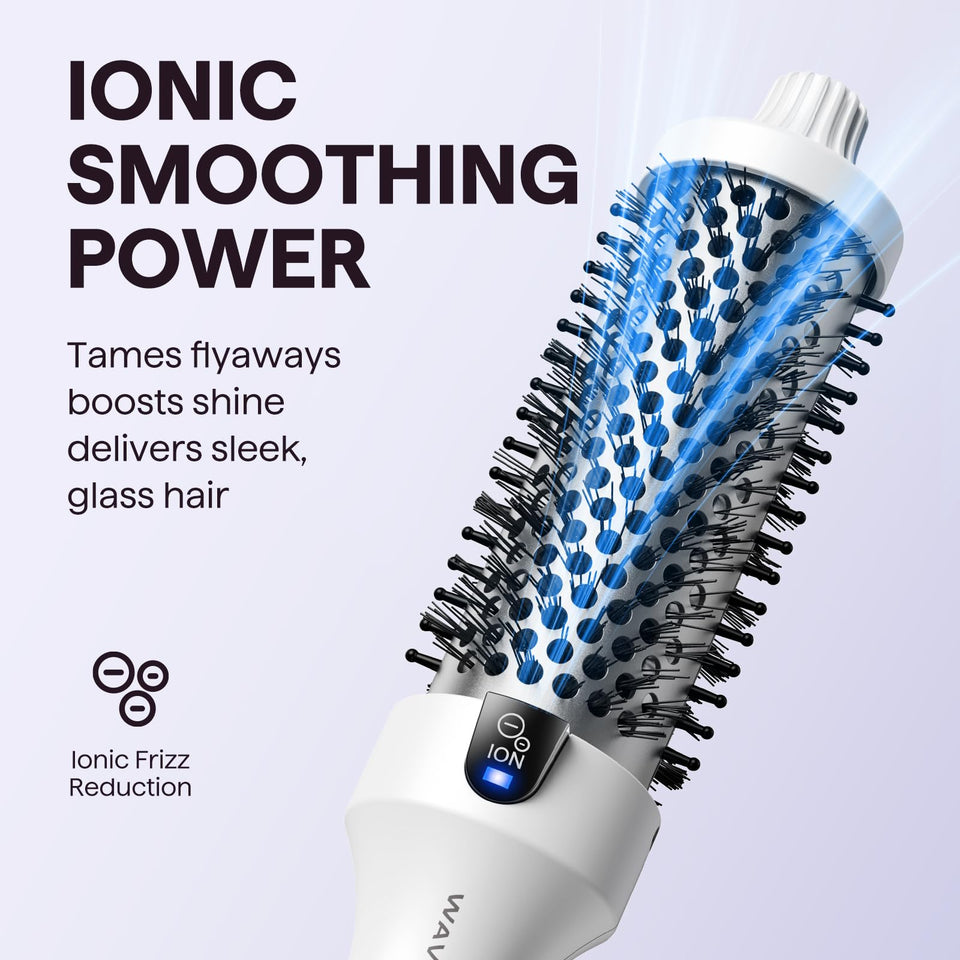 Wavytalk Thermal Brush 1.5 Inch Heated Round Brush with Ionic Ceramic for Smooth Blowout Hair Styling