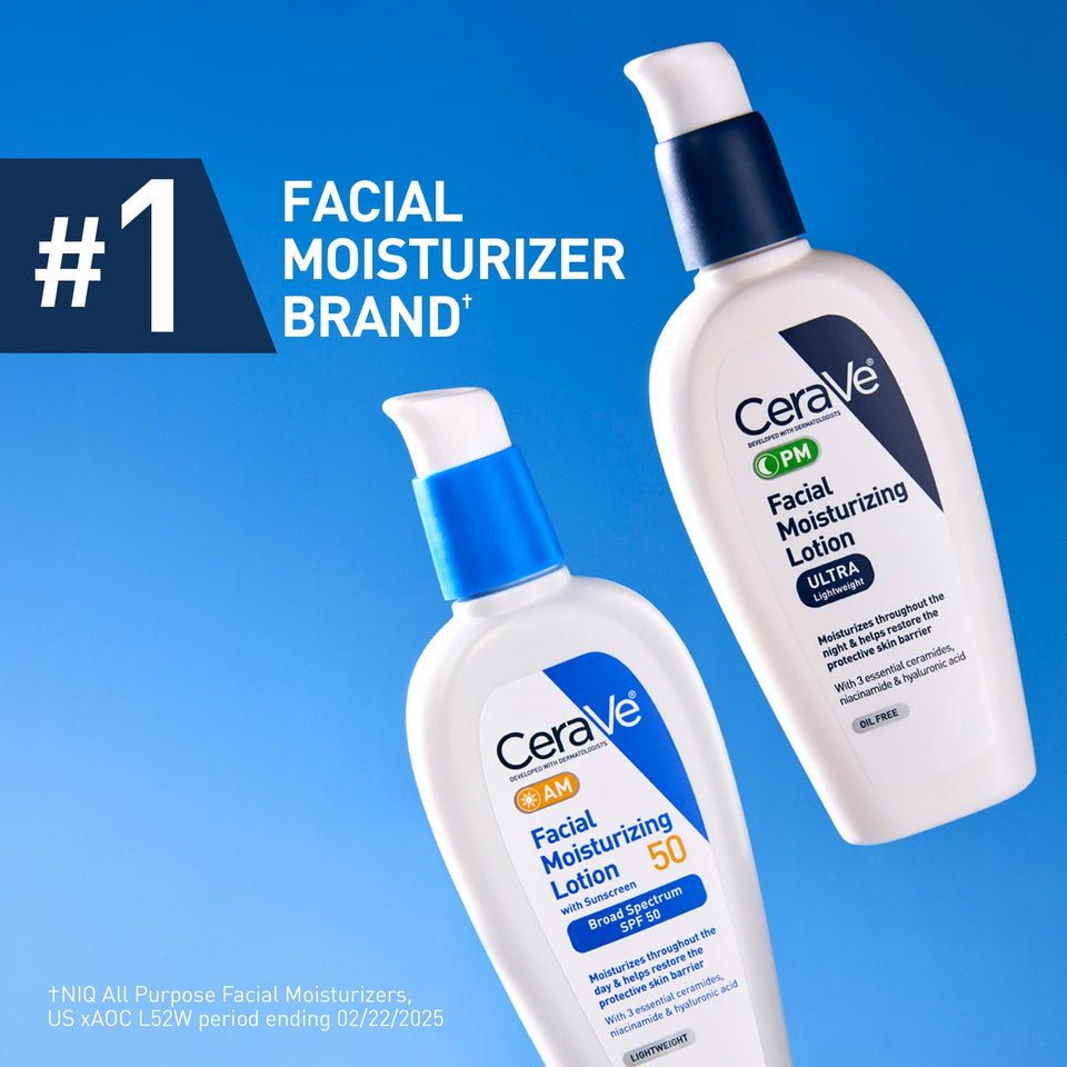 CeraVe PM Facial Moisturizing Lotion with Hyaluronic Acid & Niacinamide 3 Oz