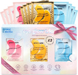 grace & stella Under Eye Mask Patches for Dark Circles Puffy Eyes & Wrinkles Vegan 6 Pairs Pink