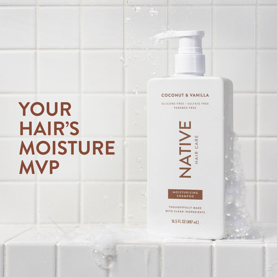 Native Coconut and Vanilla Shampoo and Conditioner Duo for All Hair Types with Clean Ingredients