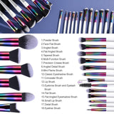 BS MALL Makeup Brush Set 18 Piece Professional Cosmetic Brushes with Black Case for Flawless Makeup