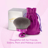 Blend & Blur Extra Large Body Makeup Kabuki Brush 3.2 Inch Round Head for Self Tanner Bronzer Purple