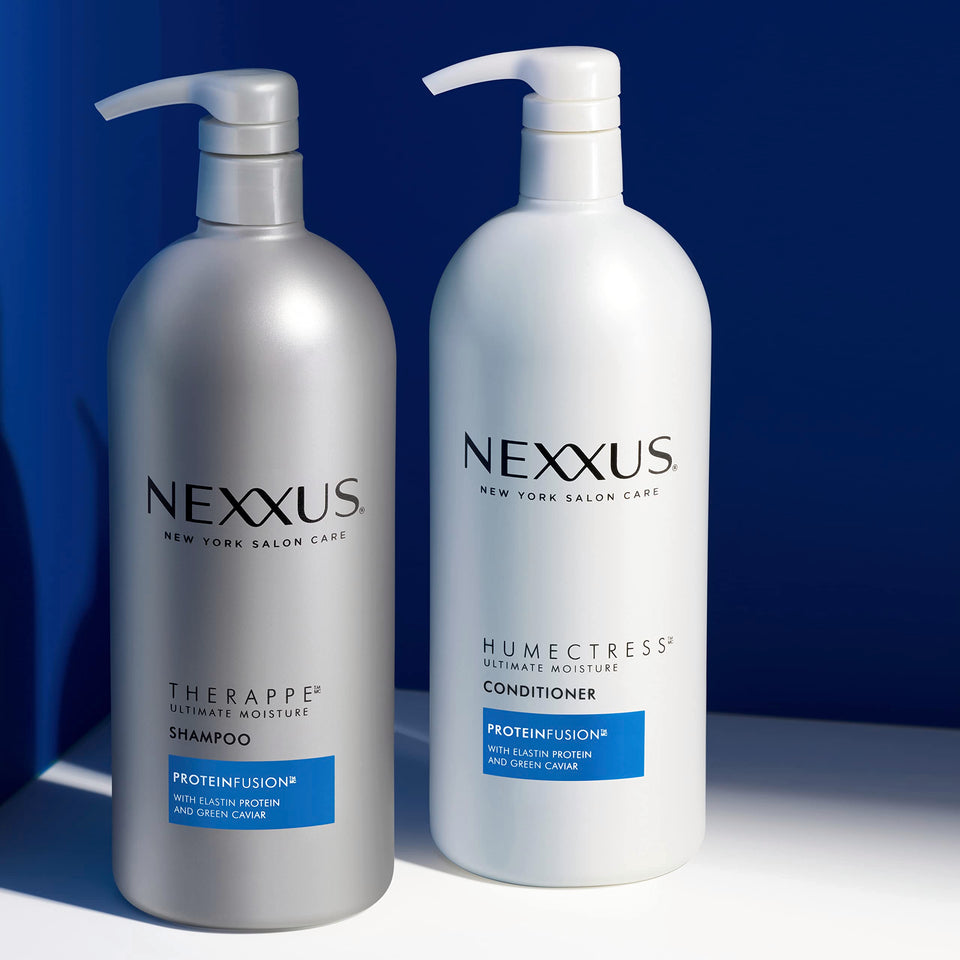 Nexxus Therappe Shampoo and Humectress Conditioner Set for Dry Hair with Caviar Complex and Elastin Protein