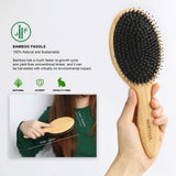 BESTOOL Boar Bristle Hair Brush Natural Bamboo Cushion Paddle Anti-Static for Women Men Kids