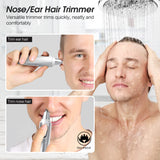 Professional Ear and Nose Hair Trimmer with Waterproof Dual Edge Blades for Men and Women Pink