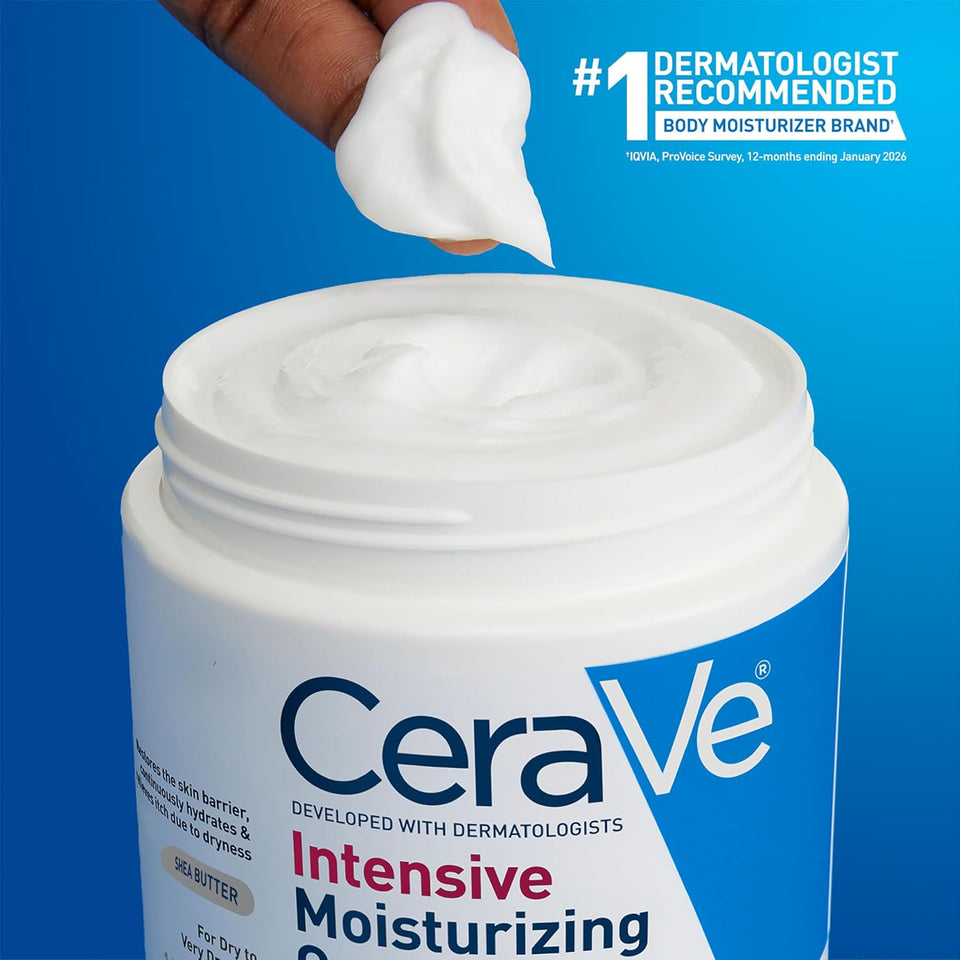 CeraVe Intensive Moisturizing Cream for Extremely Dry Skin with Shea Butter 72H Hydration 19 Oz