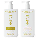 Native Coconut and Vanilla Shampoo and Conditioner Duo for All Hair Types with Clean Ingredients