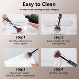 BEAKEY 10+2 Makeup Brushes Set Professional Foundation Eyeshadow Concealer Blush with 2 Blender Sponges Paper Case