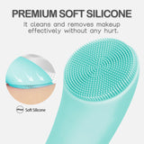 PRITECH Facial Cleansing Brush with Silicone Face Scrubber and Heat Massage for Deep Skin Cleaning