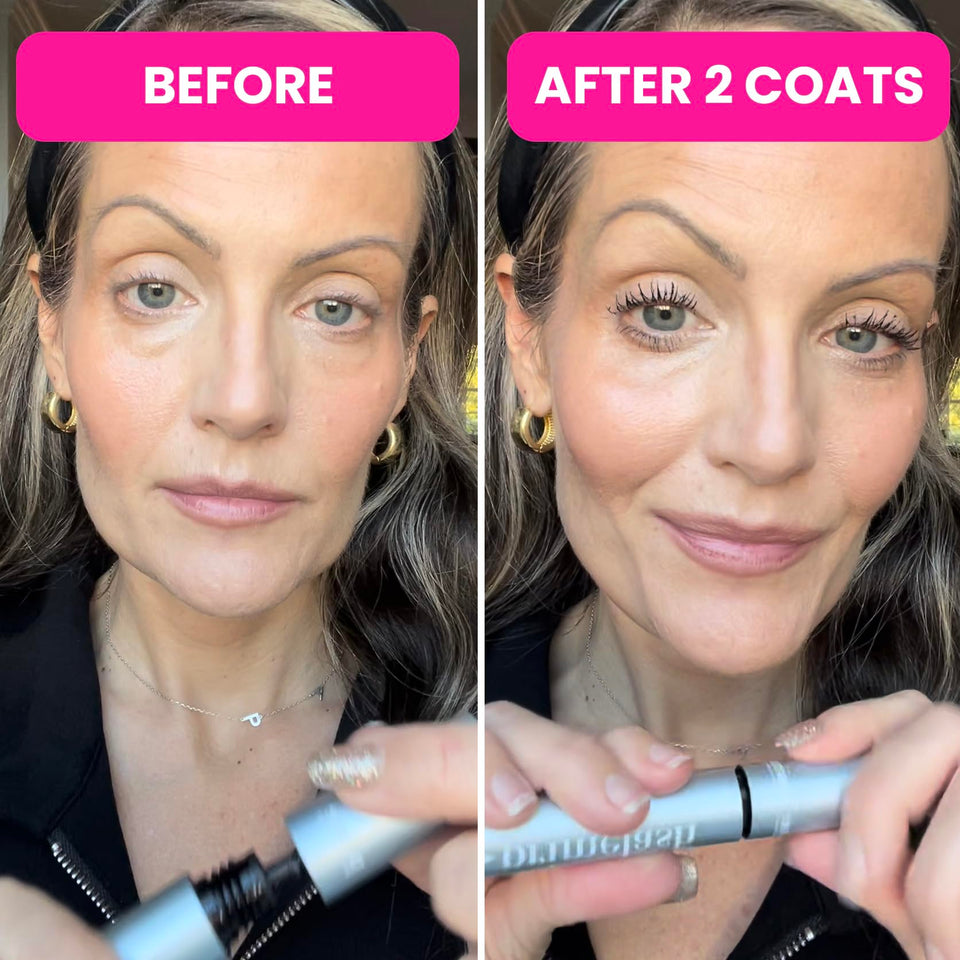 PrimeLash Volumizing Mascara for Mature Women with Long Lasting Wear and Hypoallergenic Formula