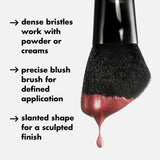 e.l.f. Angled Blush Brush for Sculpted Look Cream Liquid Powder Blush Bronzer Vegan Cruelty-Free