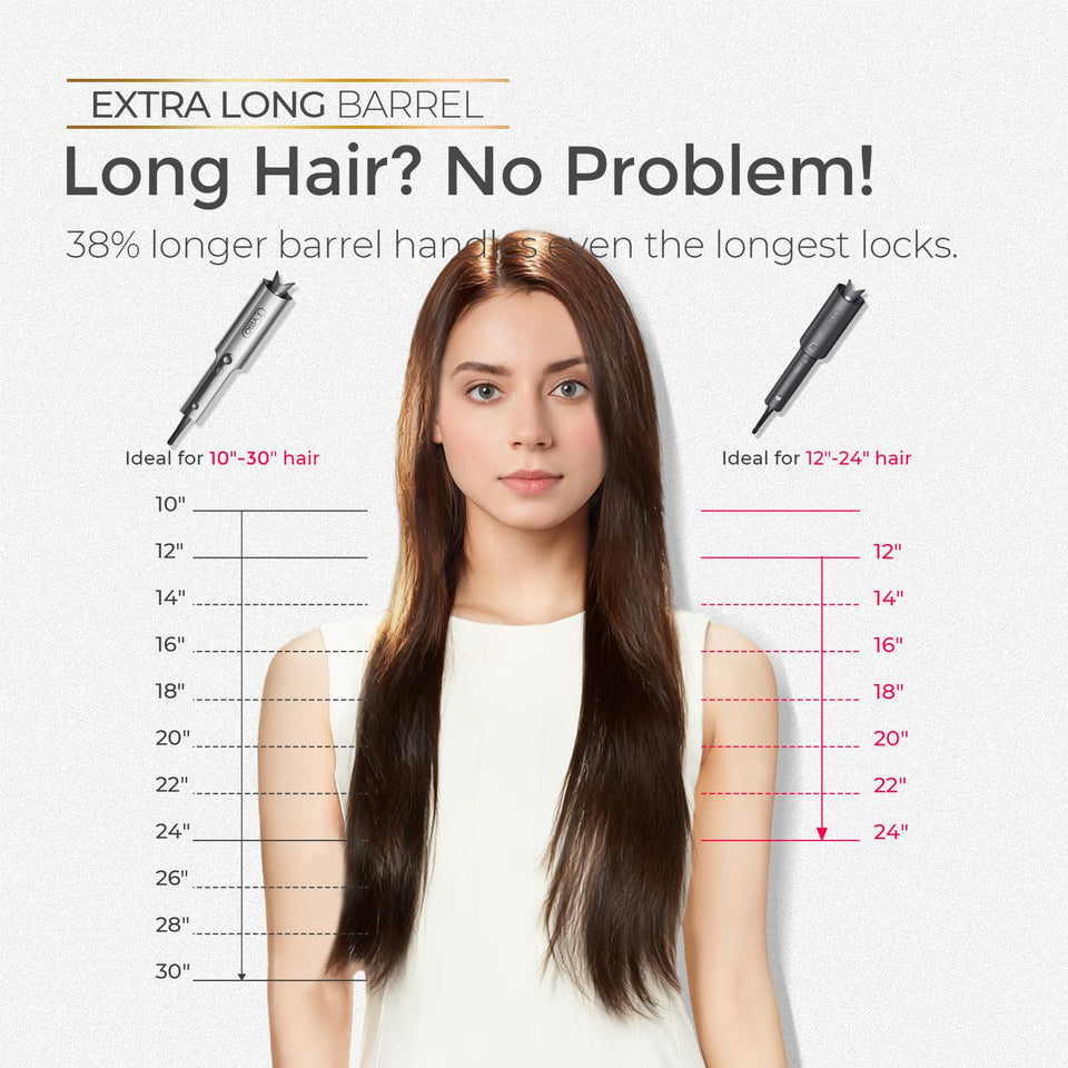 TYMO CurlPro Plus Ceramic Automatic Hair Curler with Anti-Scald Design for Long Hair Women Gold