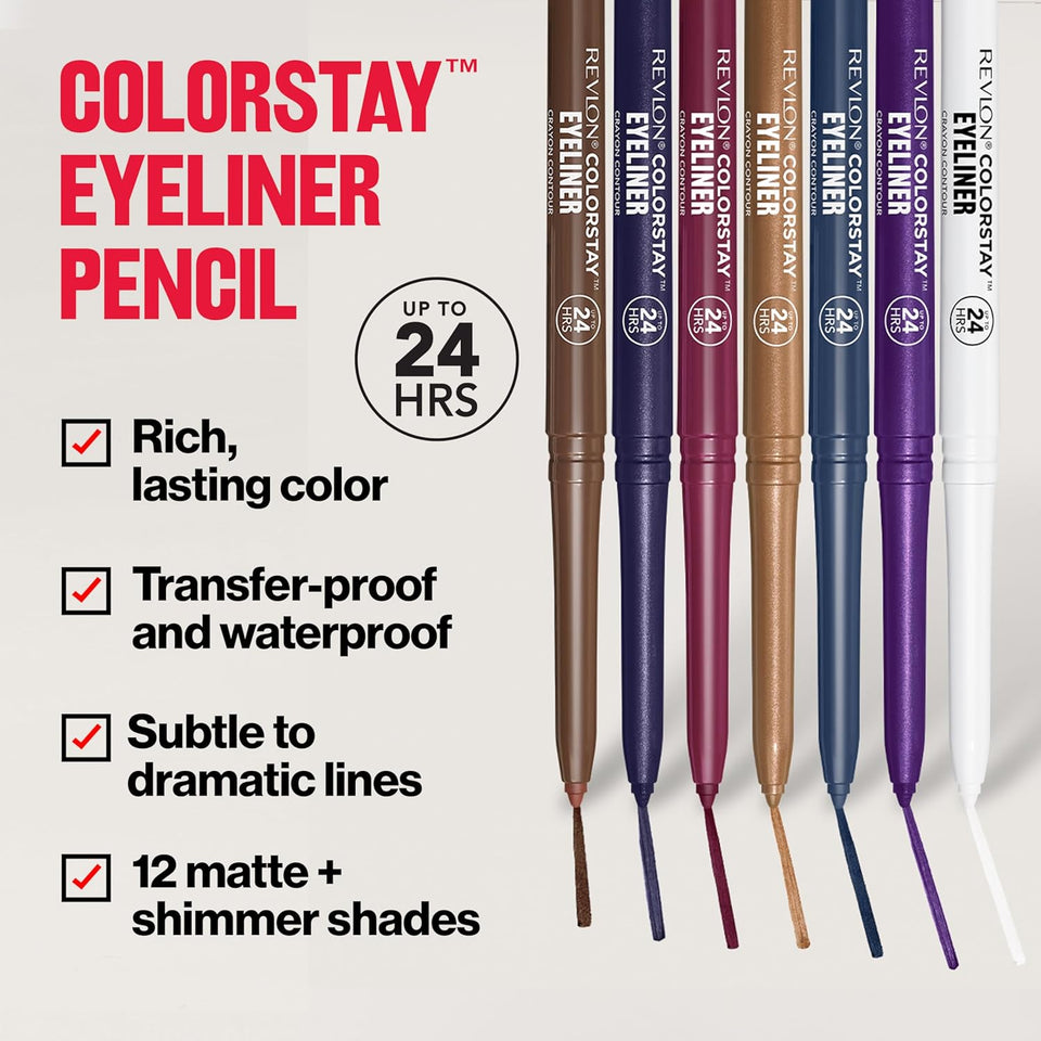 Revlon ColorStay Smudge Proof Eyeliner for Precise Eye Definition and Waterproof Performance