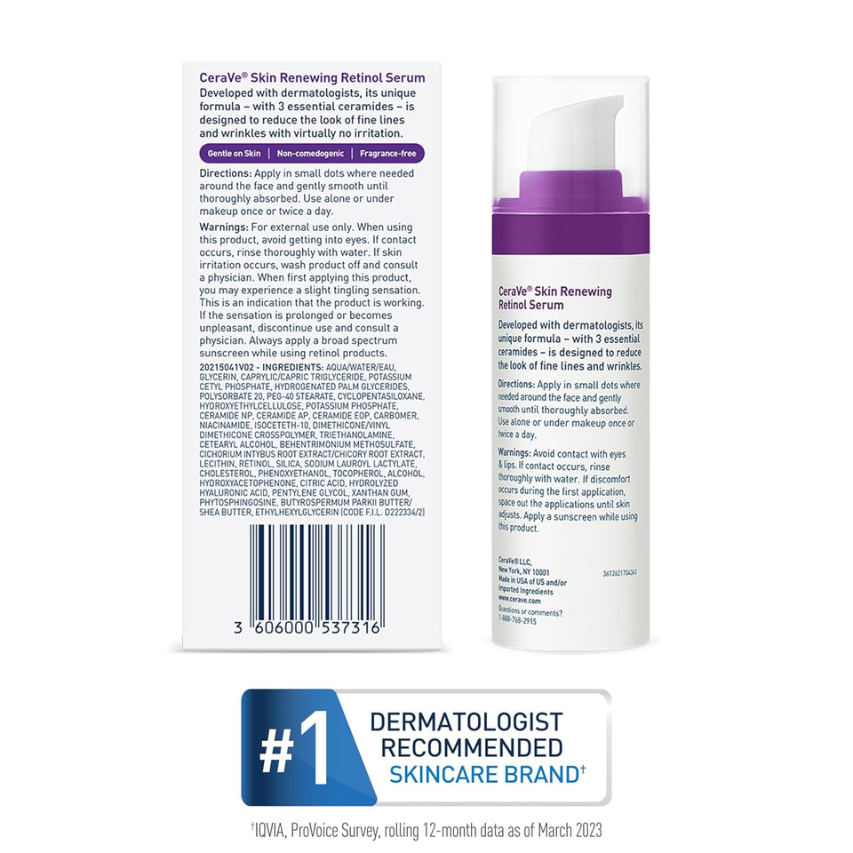 CeraVe Anti Aging Retinol Serum with Ceramides Niacinamide & Hyaluronic Acid 1 Oz