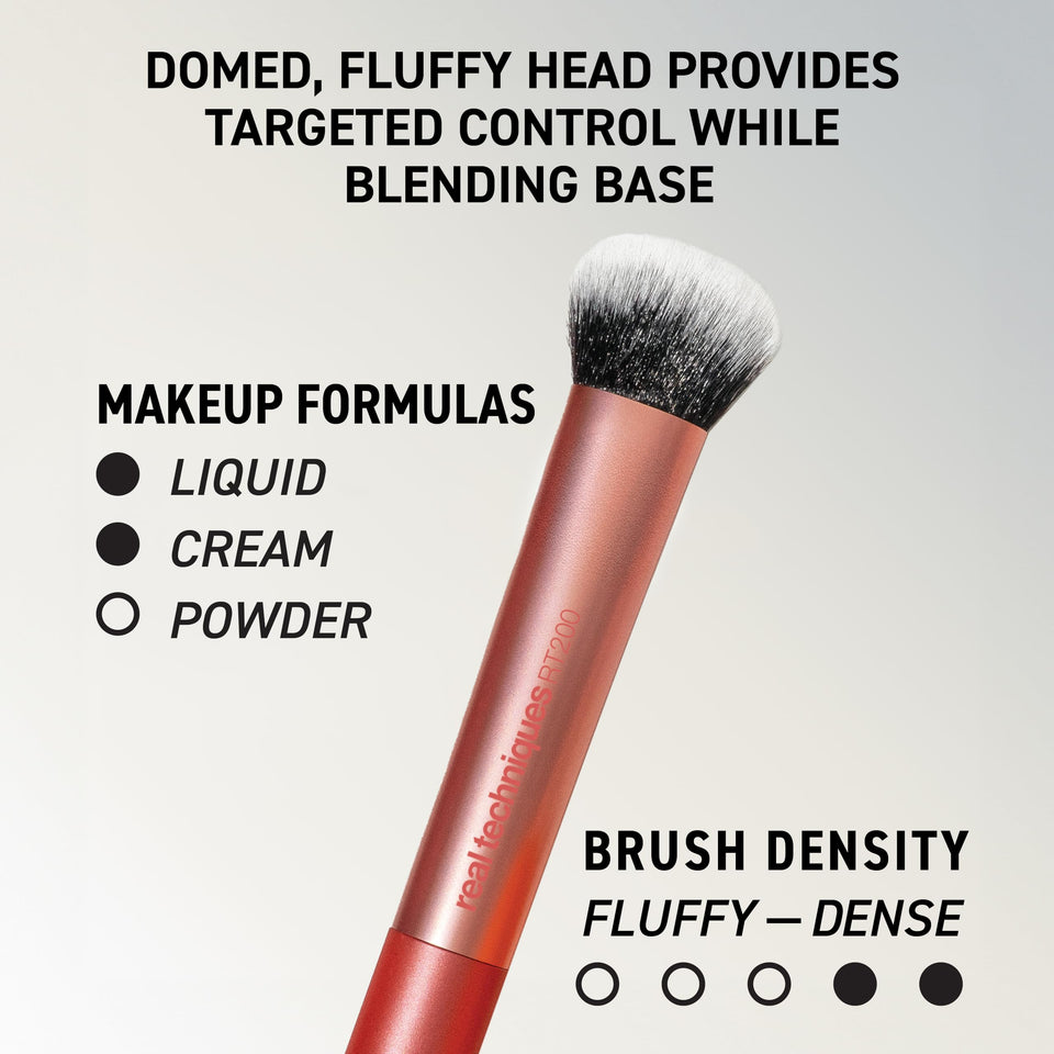 Real Techniques 6 Piece Everyday Essentials Makeup Brush Set 4 Brushes 2 Sponges Cruelty-Free Vegan Gift