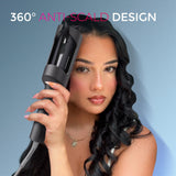 TYMO CURLPRO Automatic Rotating Curling Iron with Ionic Ceramic Barrel for Beach Waves Pink