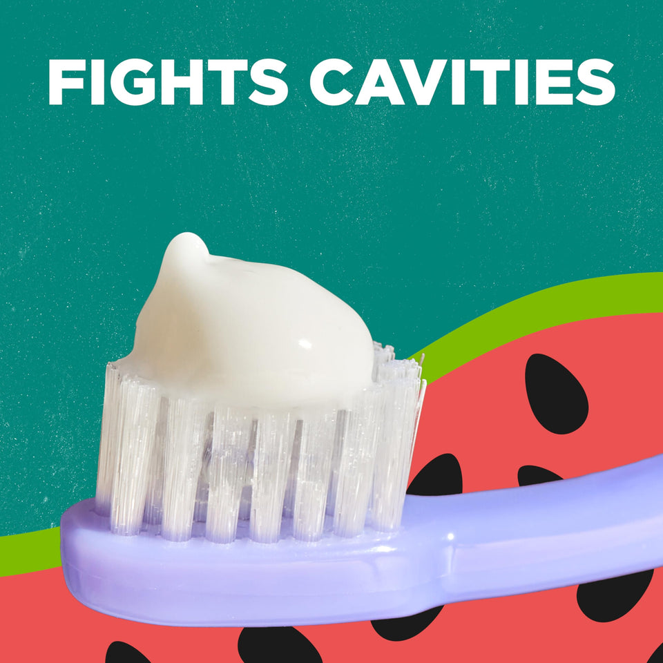 Tom’s of Maine Watermelon Wiggle Kids Toothpaste with Fluoride for Daily Cavity Protection Care
