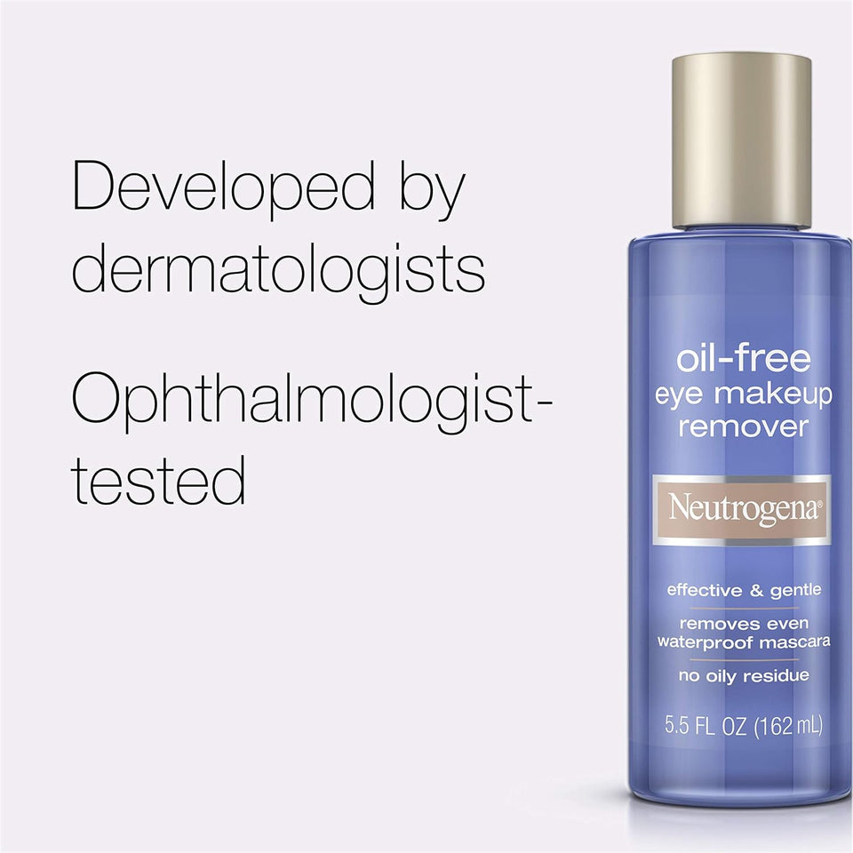 Neutrogena Gentle Oil Free Eye Makeup Remover for Sensitive Eyes and Waterproof Makeup Removal