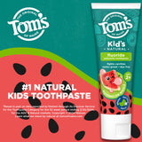 Tom’s of Maine Watermelon Wiggle Kids Toothpaste with Fluoride for Daily Cavity Protection Care