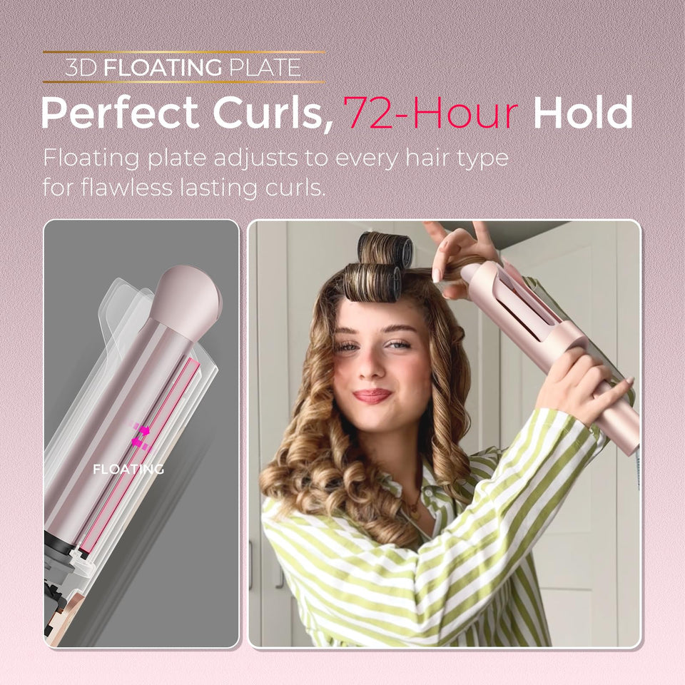 TYMO CurlPro Plus Ceramic Automatic Hair Curler with Anti-Scald Design for Long Hair Women Gold