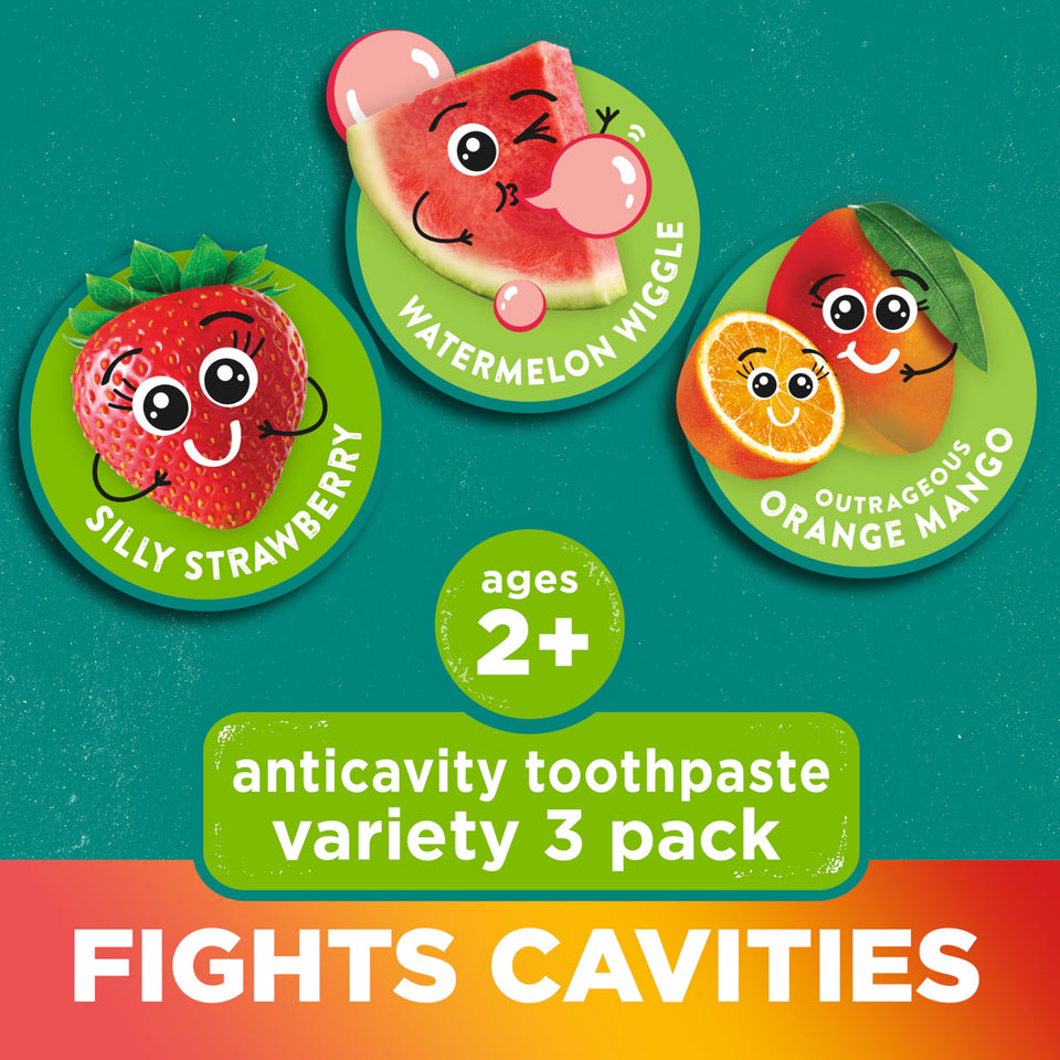 Tom’s of Maine Watermelon Wiggle Kids Toothpaste with Fluoride for Daily Cavity Protection Care