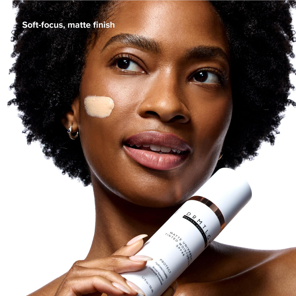 DRMTLGY Universal Tinted Moisturizer SPF 46 with Hyaluronic Acid and Broad Spectrum UV Protection