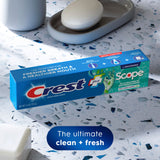 Crest Plus Scope Whitening Toothpaste Pack of 3 with Anticavity Fluoride and Fresh Breath Care