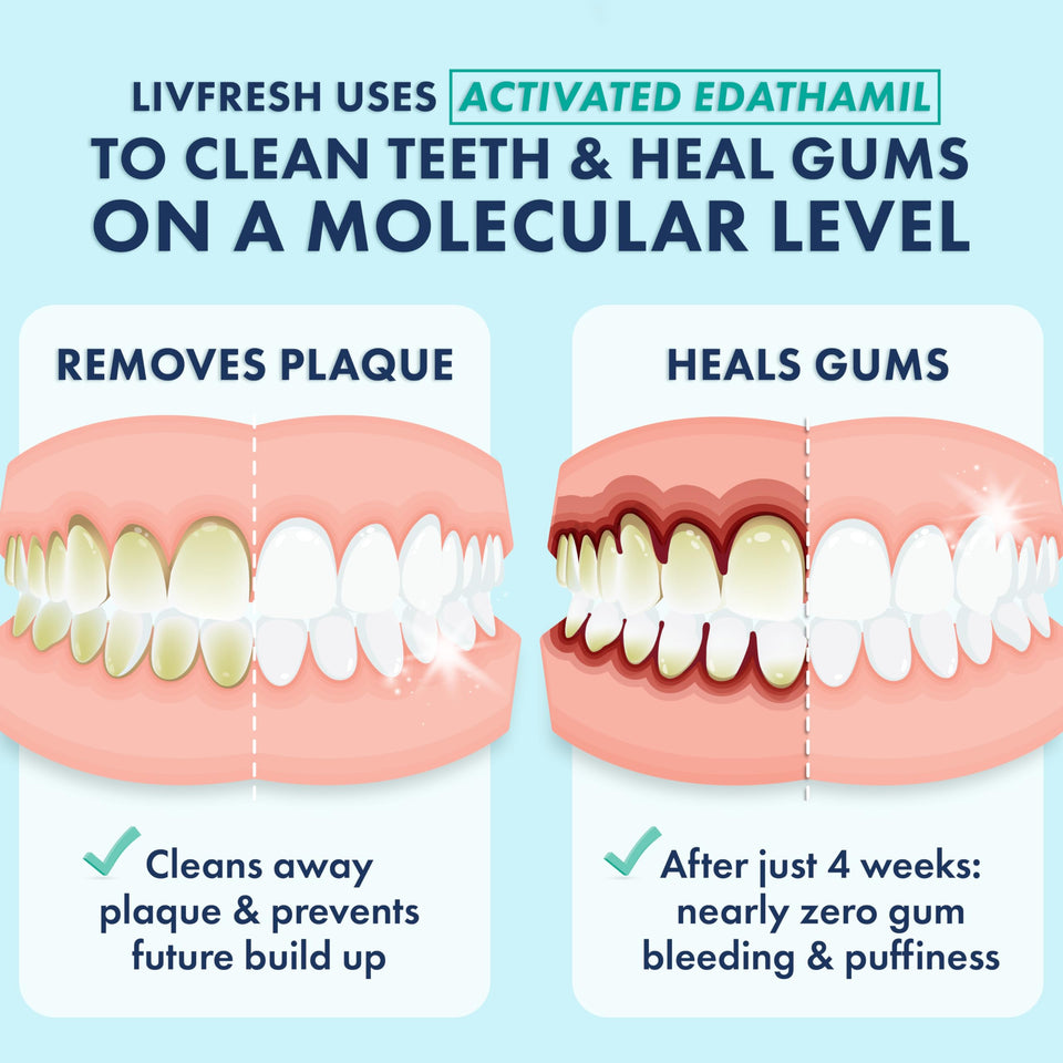 LIVFRESH Toothpaste Gel Clinically Proven for Better Plaque Removal and Improved Gum Health