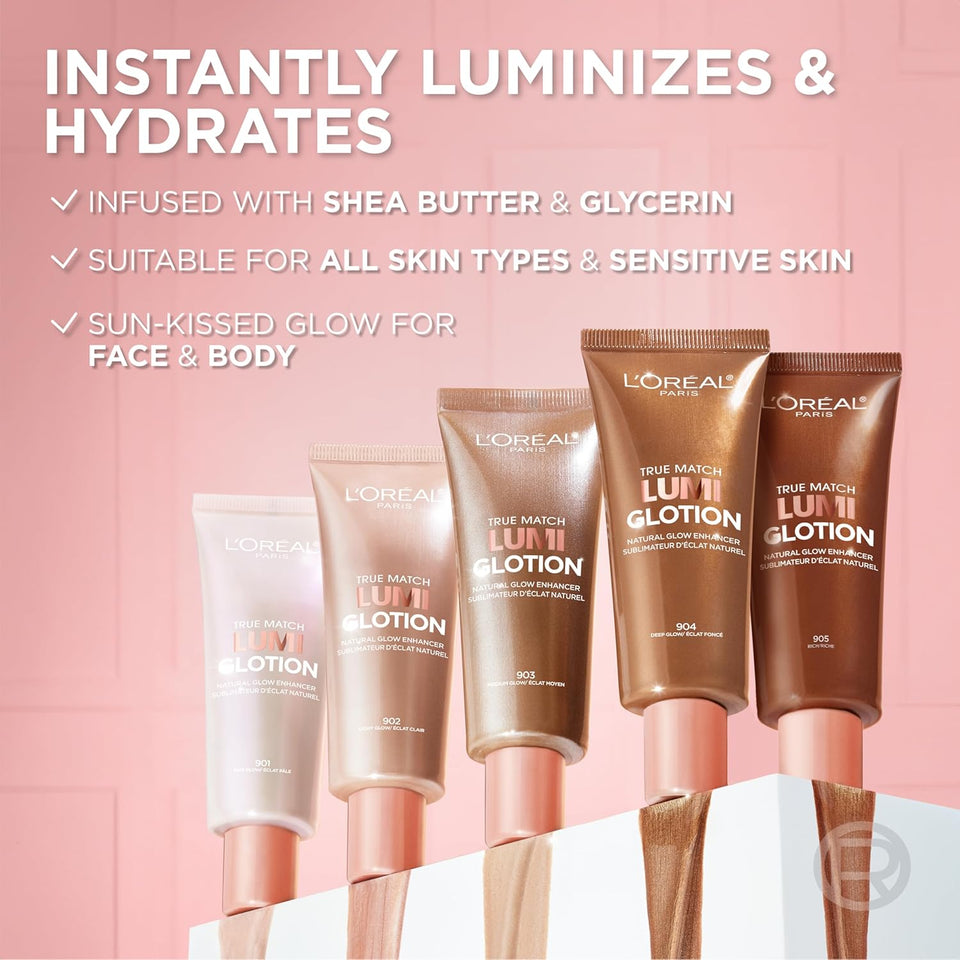 L'Oréal Paris Lumi Glotion Illuminator for Radiant Sun Kissed Skin and Everyday Makeup Glow