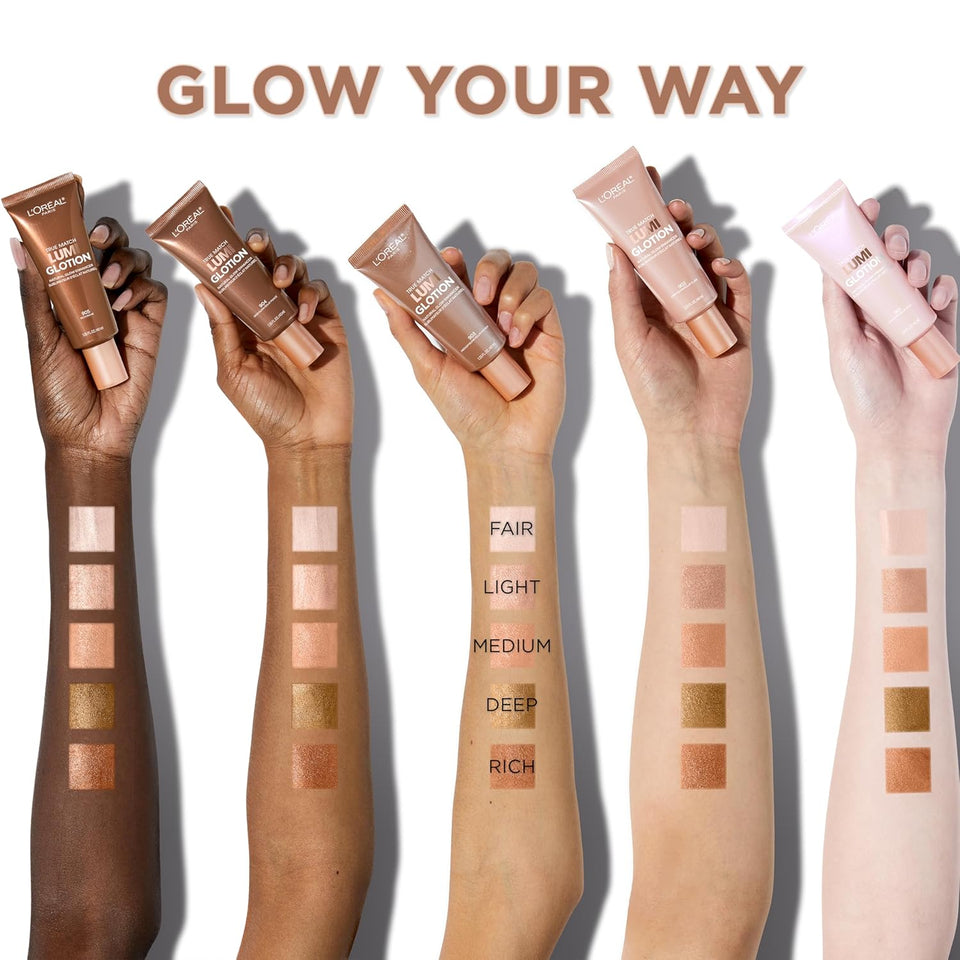 L'Oréal Paris Lumi Glotion Illuminator for Radiant Sun Kissed Skin and Everyday Makeup Glow