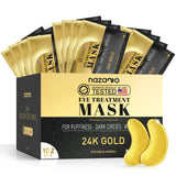 NAZANO Under Eye Patches 60 Pack with Gold Collagen and Hyaluronic Acid for Eye Area Hydration