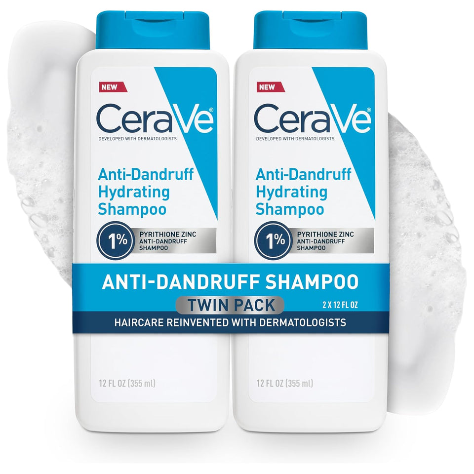 CeraVe Anti Dandruff Shampoo for Flake Removal Itchy Scalp Relief and Deep Hydration Care