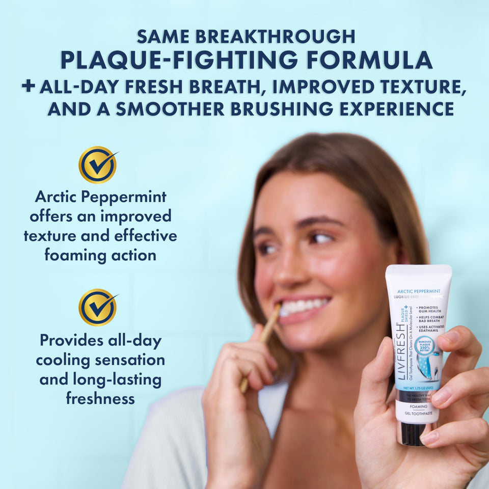 LIVFRESH Toothpaste Gel Clinically Proven for Better Plaque Removal and Improved Gum Health