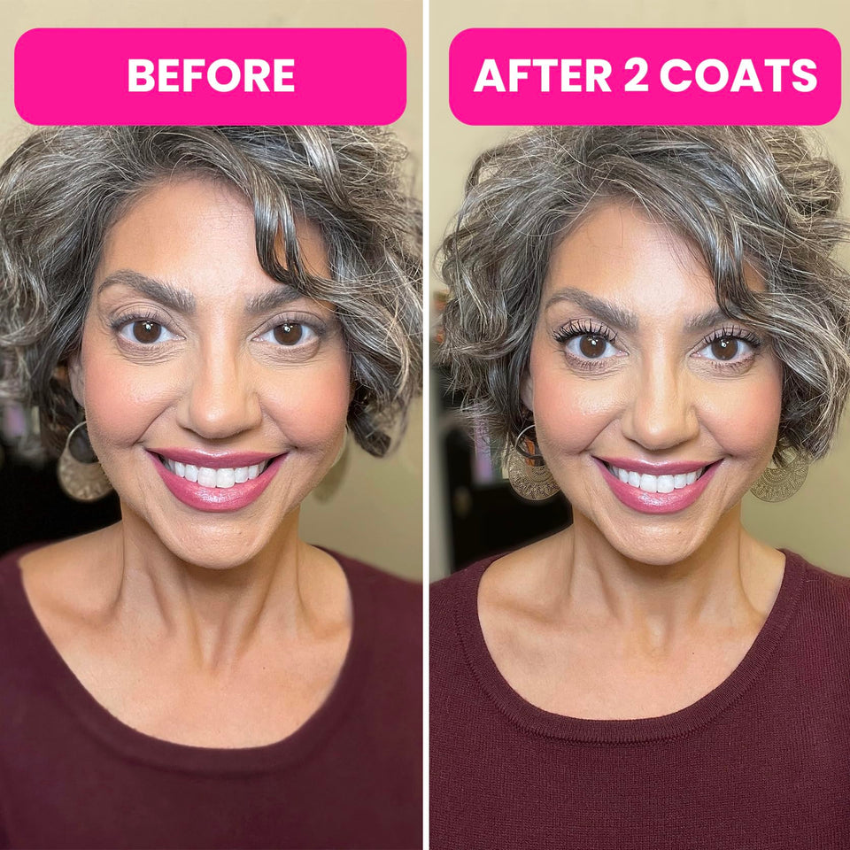 PrimeLash Volumizing Mascara for Mature Women with Long Lasting Wear and Hypoallergenic Formula