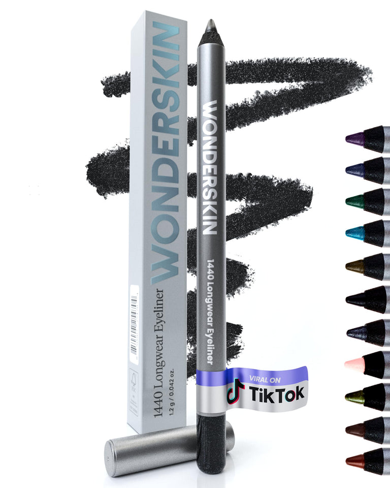 Wonderskin 1440 Longwear Eyeliner Pencil Deep Black Waterproof Formula for Lasting Eye Makeup