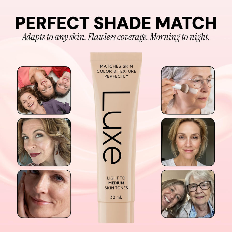 Luxe Color Changing Foundation Medium with Smart Shade Matching Formula for Natural Looking Skin