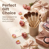 BS-MALL 18 Piece Professional Makeup Brush Set with Travel Case Synthetic Face Eye Brushes