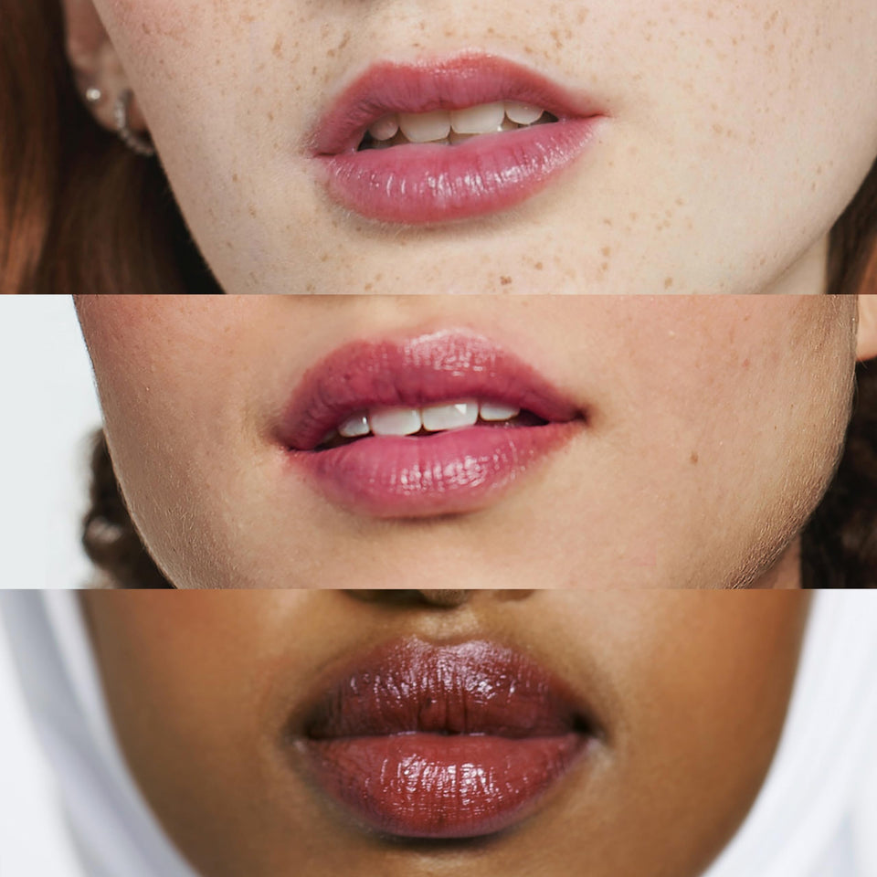 Clinique Almost Lipstick Tinted Lip Balm in Iconic Black Honey Pink Honey and Nude Honey Colors