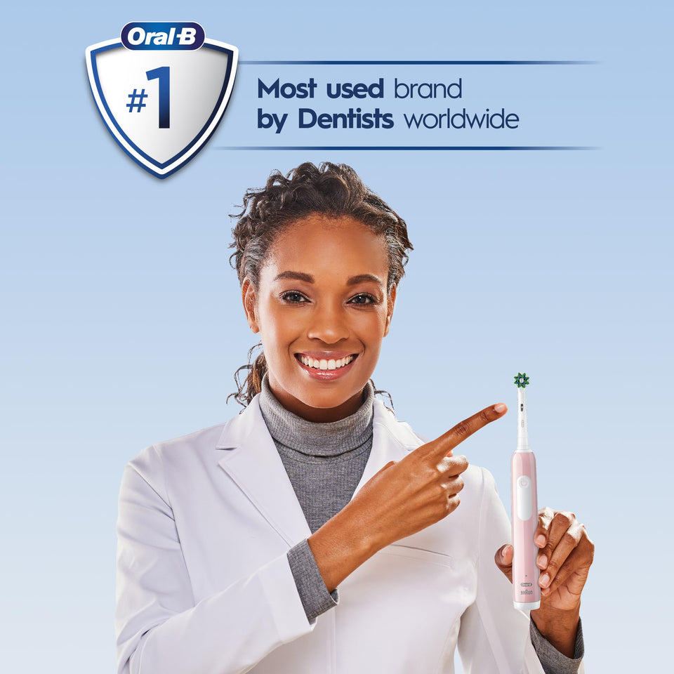 Oral-B Pro 1000 Rechargeable Electric Toothbrush White Dentist-Inspired Round Brush Head