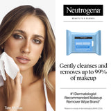 Neutrogena Makeup Remover Wipes Micellar Alcohol Free Face Towelettes Twin Pack 50 Count