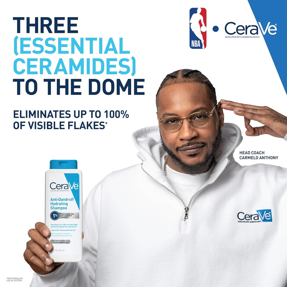CeraVe Anti Dandruff Shampoo for Flake Removal Itchy Scalp Relief and Deep Hydration Care