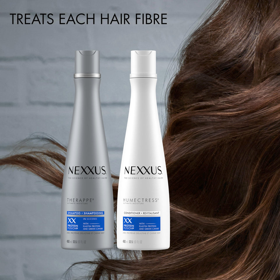 Nexxus Therappe Shampoo and Humectress Conditioner Set for Dry Hair with Caviar Complex and Elastin Protein