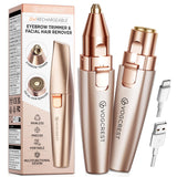 VG VOGCREST Facial Hair Remover and Eyebrow Shaver with Rechargeable LED Precision Trimmer
