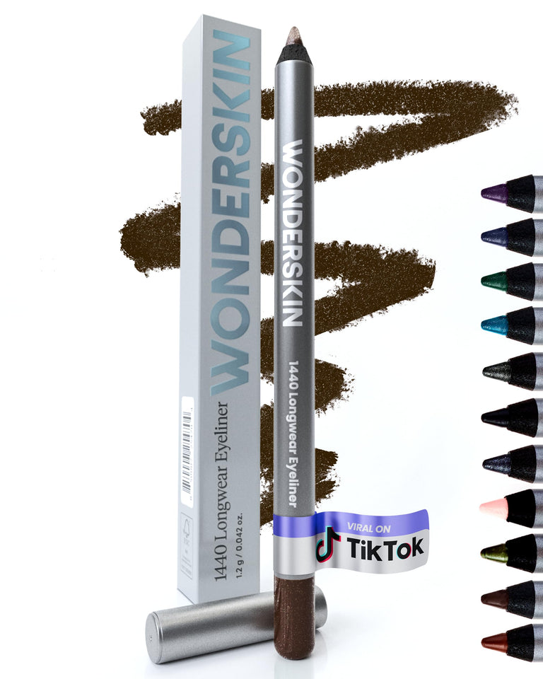 Wonderskin 1440 Longwear Eyeliner Pencil Deep Black Waterproof Formula for Lasting Eye Makeup