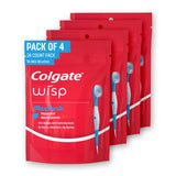 Colgate Max Fresh Wisp disposable mini travel toothbrush peppermint 24 count 4 pack - BuyO