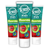 Tom’s of Maine Watermelon Wiggle Kids Toothpaste with Fluoride for Daily Cavity Protection Care